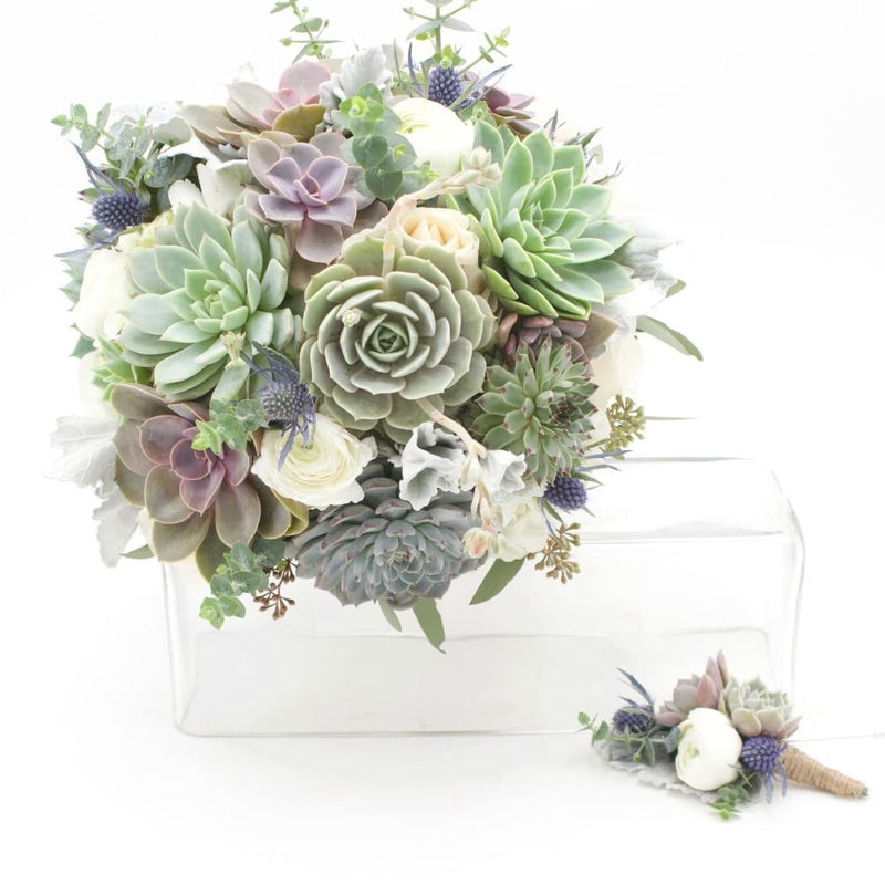 Wowsome Succulents Bouquet and Corsage
